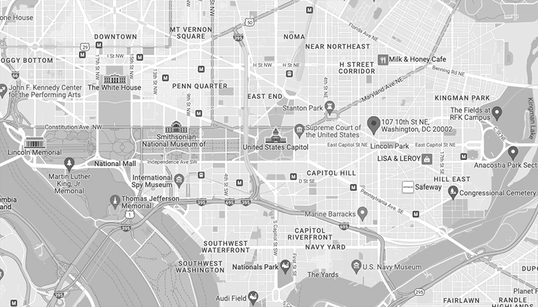 Map of DC showing Coproductions office
